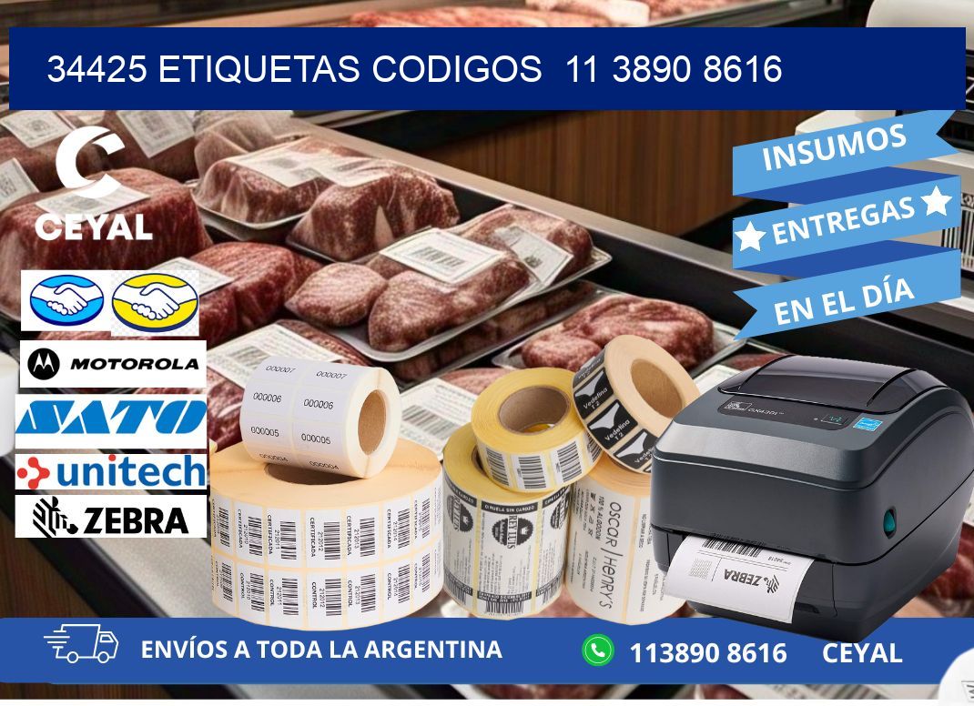 34425 ETIQUETAS CODIGOS  11 3890 8616