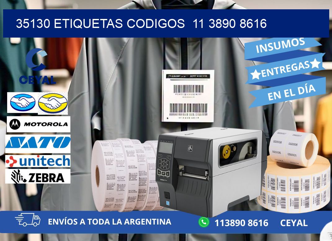 35130 ETIQUETAS CODIGOS  11 3890 8616
