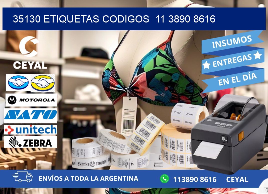35130 ETIQUETAS CODIGOS  11 3890 8616