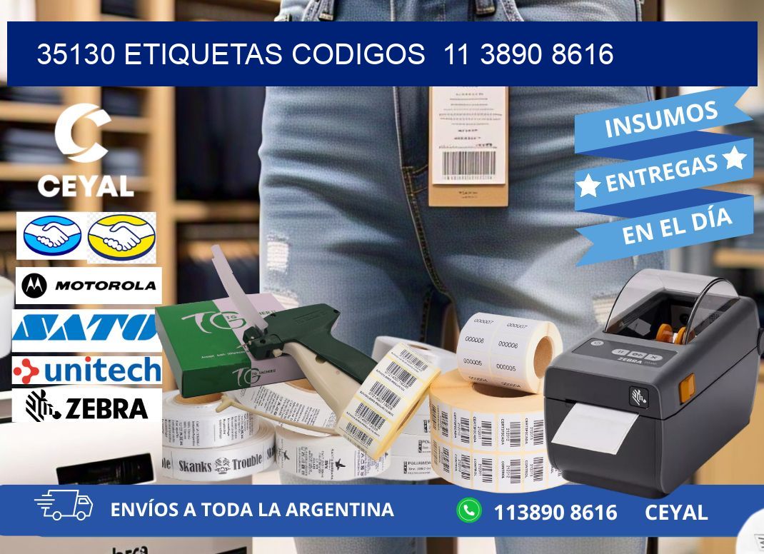 35130 ETIQUETAS CODIGOS  11 3890 8616
