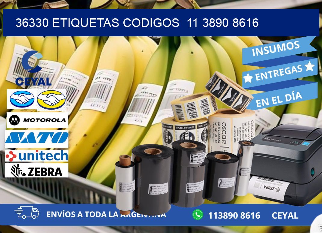 36330 ETIQUETAS CODIGOS  11 3890 8616