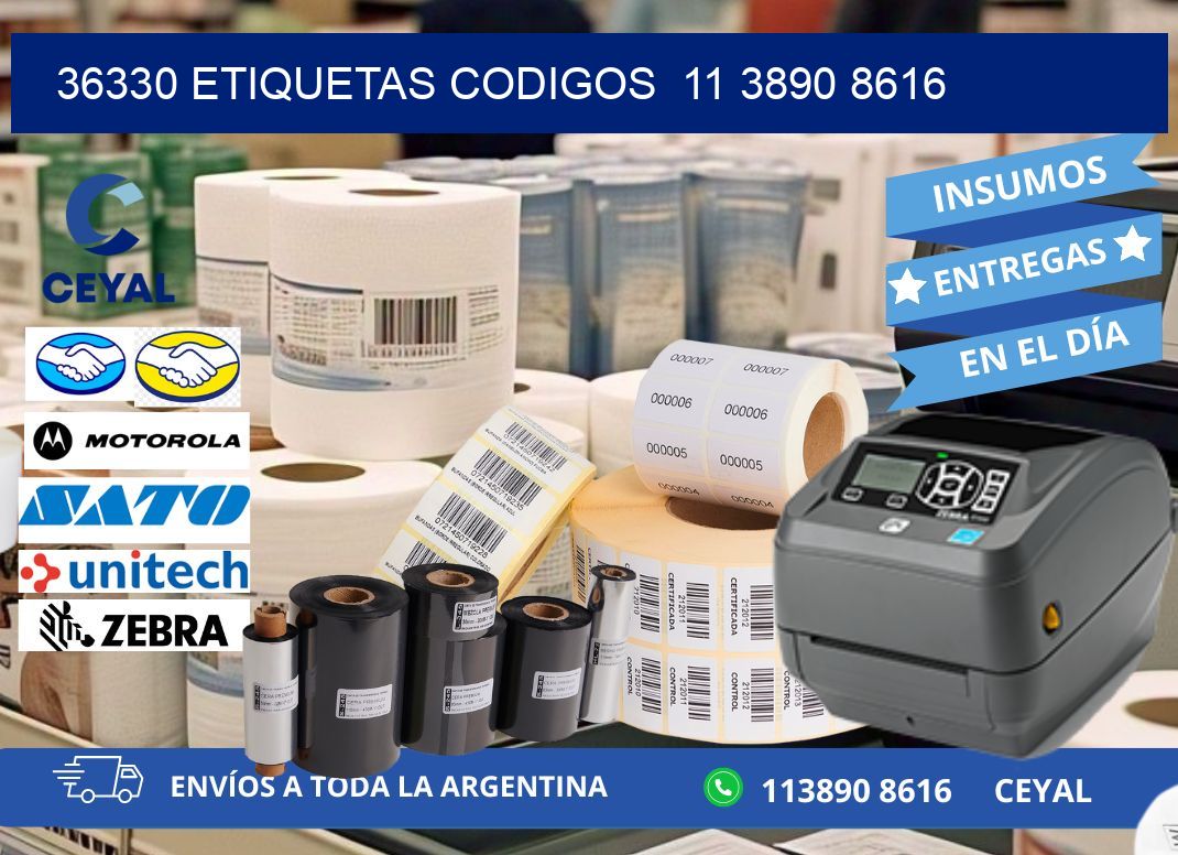 36330 ETIQUETAS CODIGOS  11 3890 8616