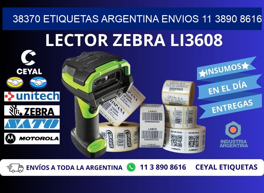 38370 ETIQUETAS ARGENTINA ENVIOS 11 3890 8616