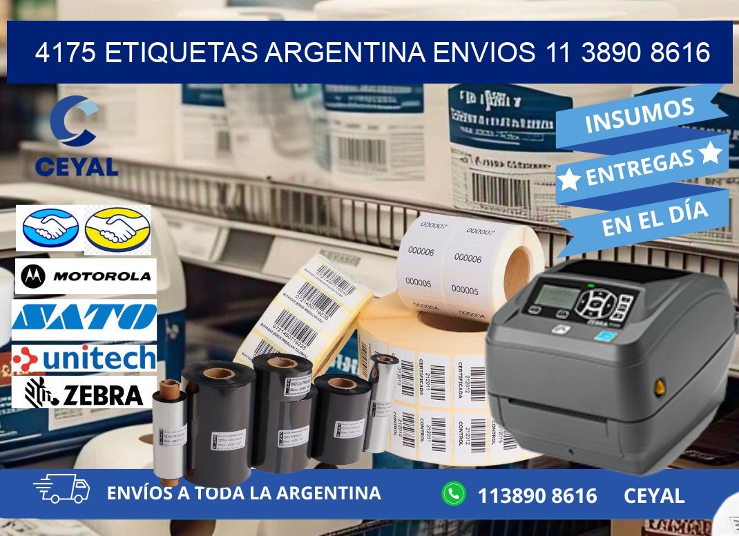 4175 ETIQUETAS ARGENTINA ENVIOS 11 3890 8616