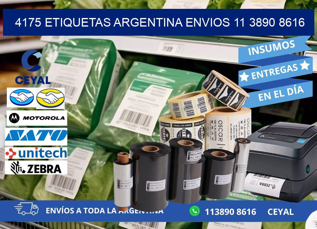 4175 ETIQUETAS ARGENTINA ENVIOS 11 3890 8616