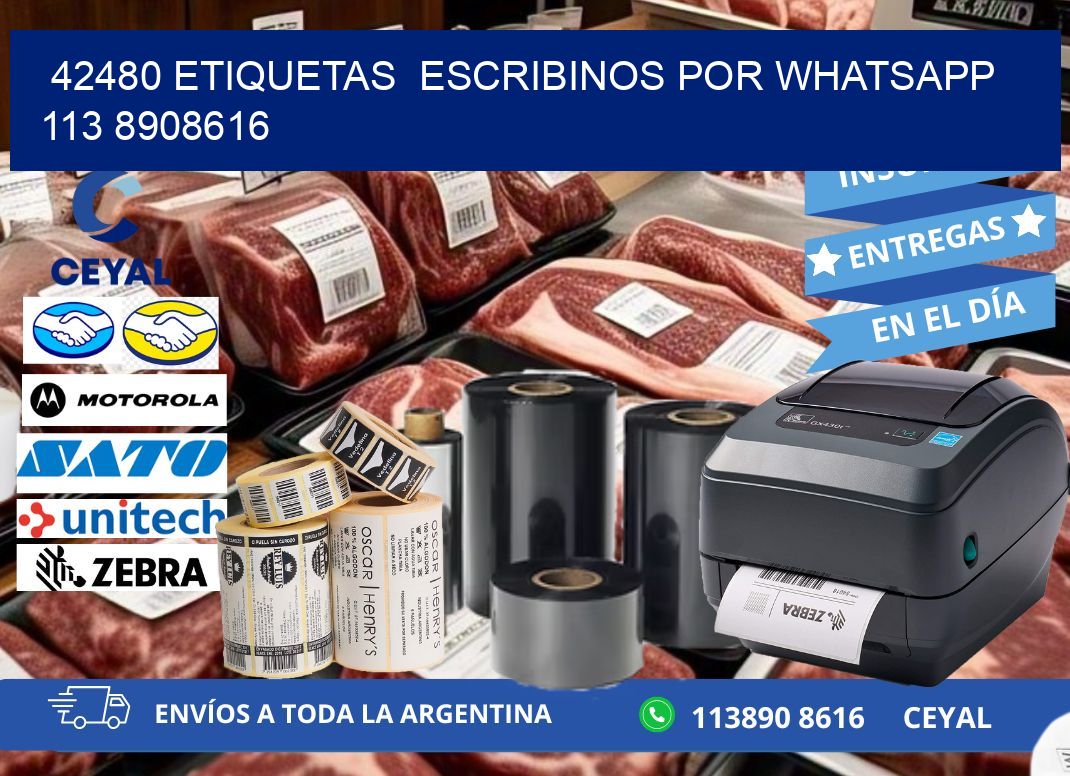 42480 ETIQUETAS  ESCRIBINOS POR WHATSAPP  113 8908616