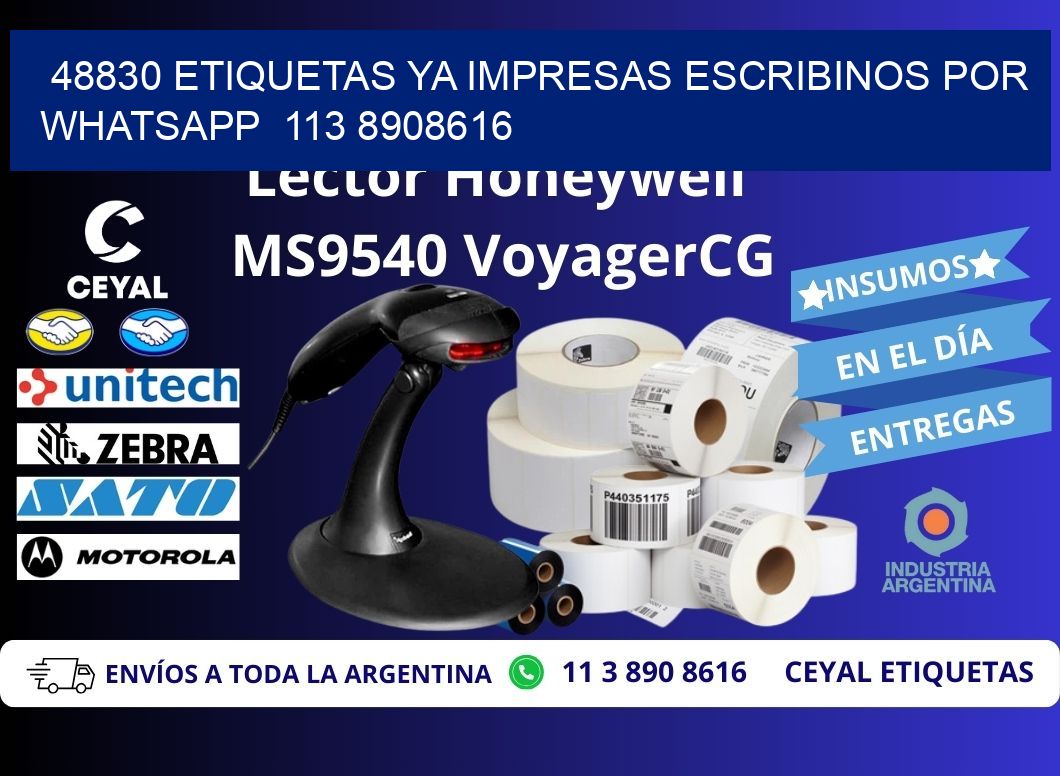 48830 ETIQUETAS YA IMPRESAS ESCRIBINOS POR WHATSAPP  113 8908616