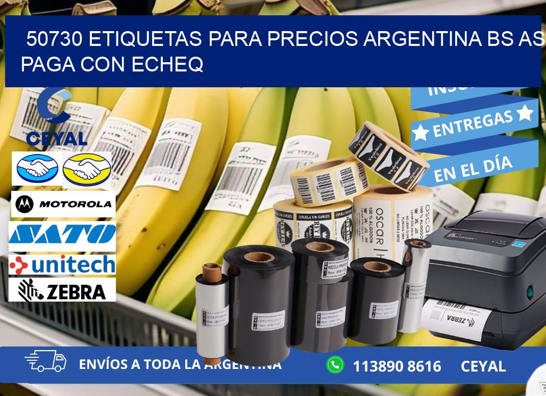 50730 ETIQUETAS PARA PRECIOS ARGENTINA BS AS PAGA CON ECHEQ