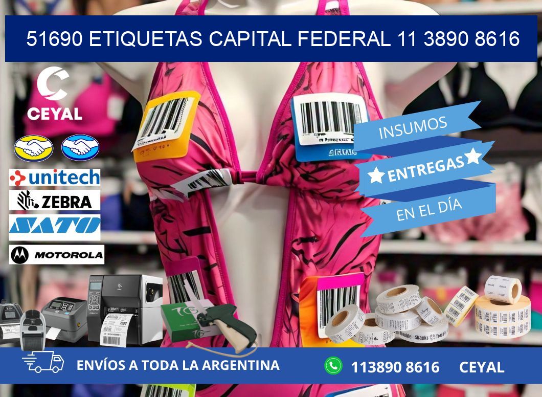 51690 ETIQUETAS CAPITAL FEDERAL 11 3890 8616
