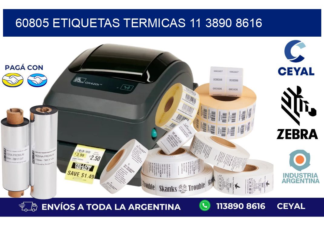 60805 ETIQUETAS TERMICAS 11 3890 8616