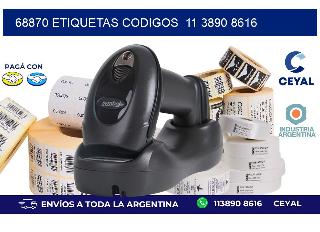 68870 ETIQUETAS CODIGOS  11 3890 8616