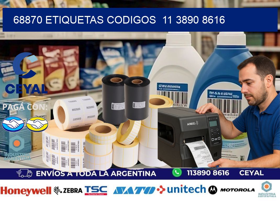 68870 ETIQUETAS CODIGOS  11 3890 8616