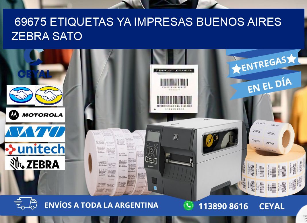 69675 ETIQUETAS YA IMPRESAS BUENOS AIRES ZEBRA SATO