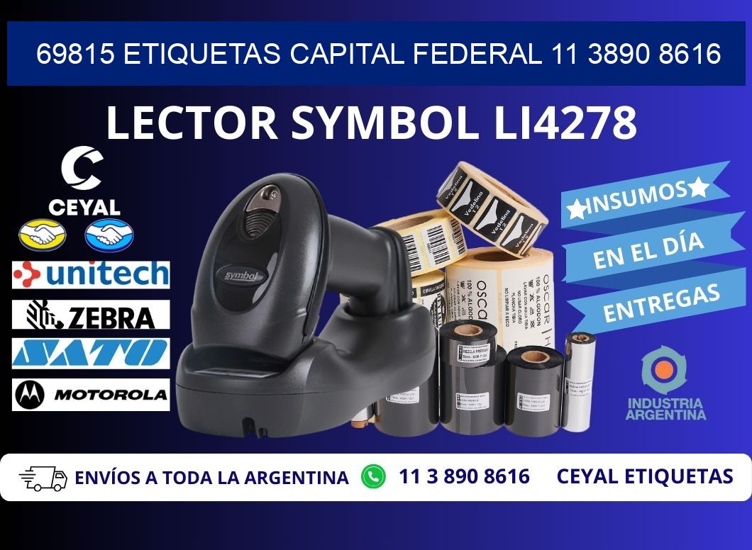 69815 ETIQUETAS CAPITAL FEDERAL 11 3890 8616