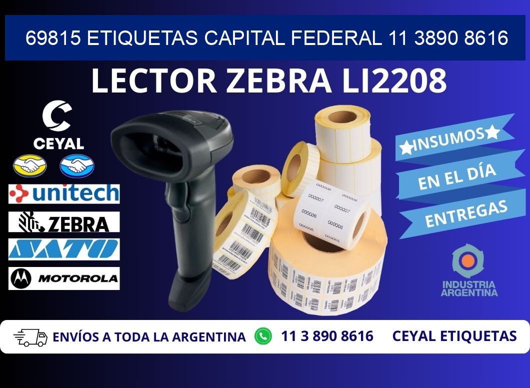 69815 ETIQUETAS CAPITAL FEDERAL 11 3890 8616