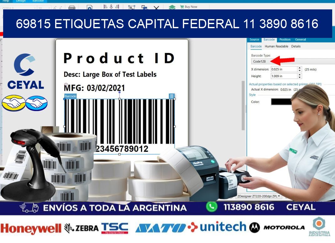 69815 ETIQUETAS CAPITAL FEDERAL 11 3890 8616