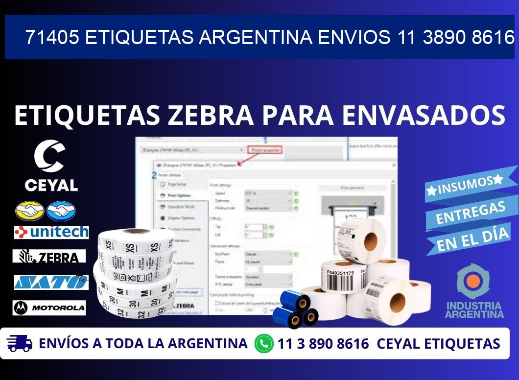 71405 ETIQUETAS ARGENTINA ENVIOS 11 3890 8616