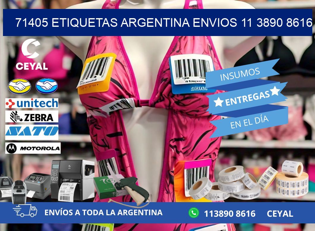 71405 ETIQUETAS ARGENTINA ENVIOS 11 3890 8616