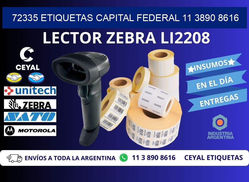 72335 ETIQUETAS CAPITAL FEDERAL 11 3890 8616