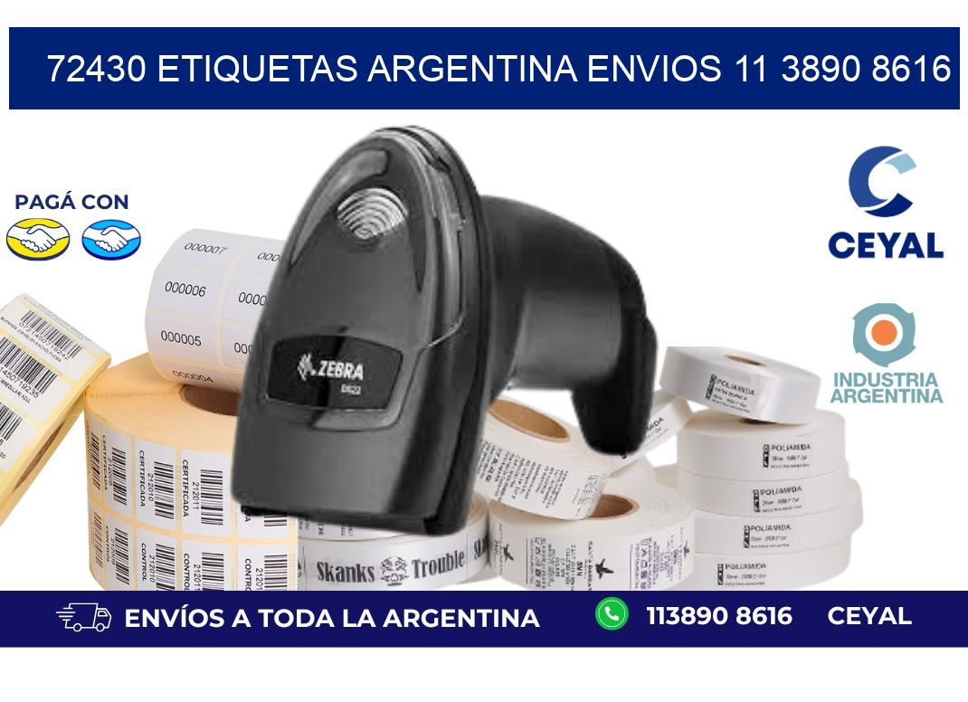 72430 ETIQUETAS ARGENTINA ENVIOS 11 3890 8616