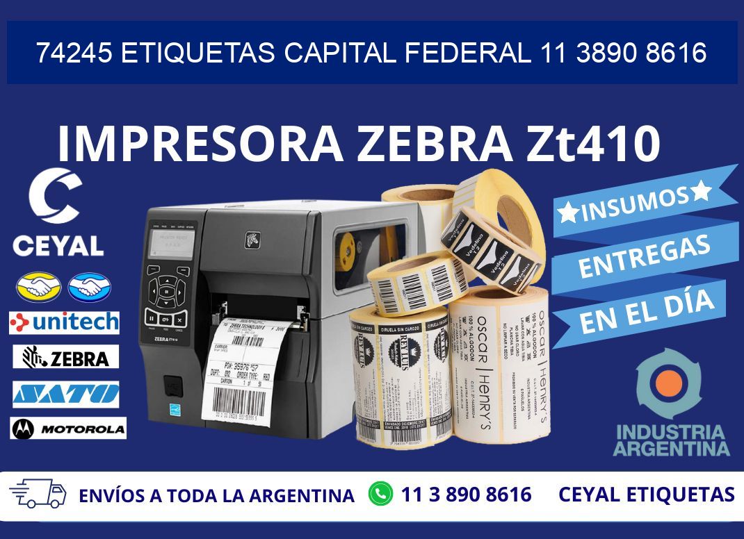 74245 ETIQUETAS CAPITAL FEDERAL 11 3890 8616