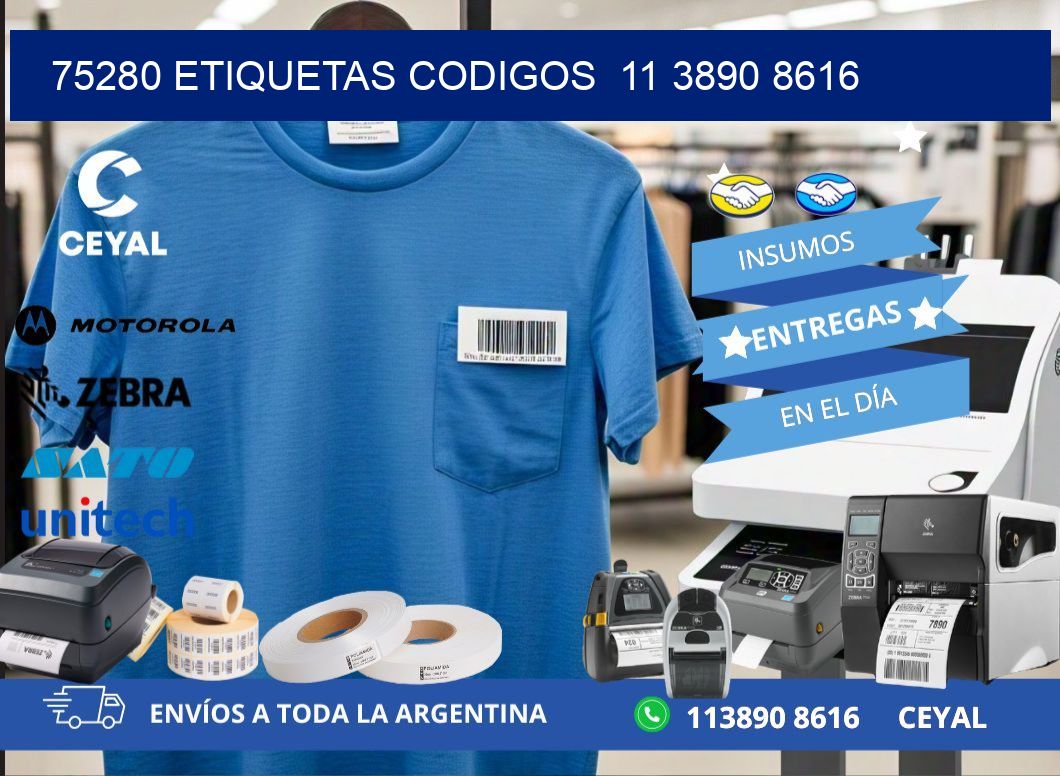75280 ETIQUETAS CODIGOS  11 3890 8616