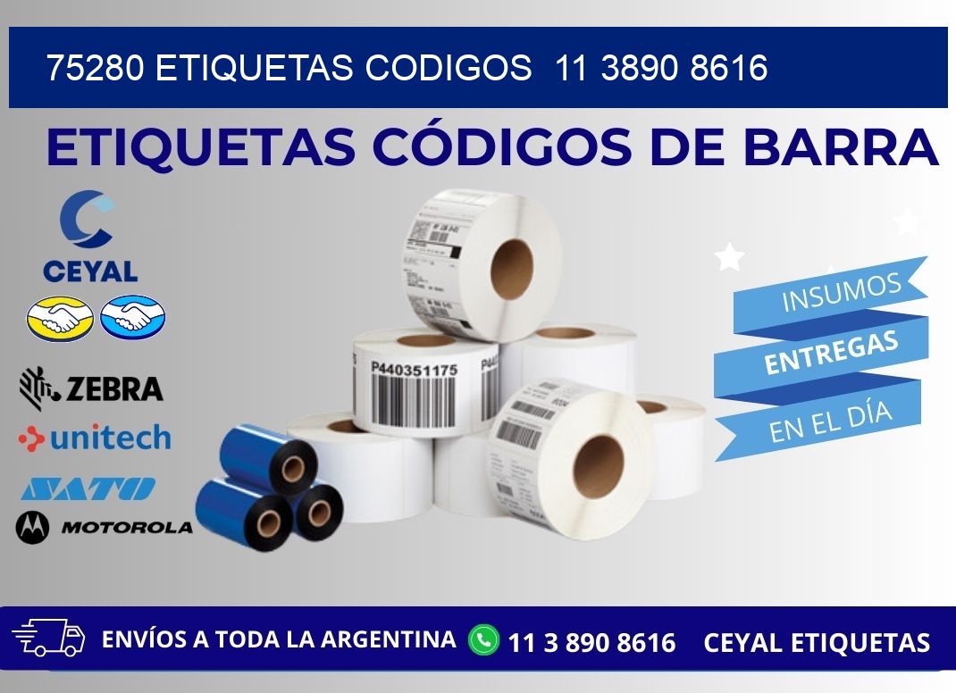 75280 ETIQUETAS CODIGOS  11 3890 8616