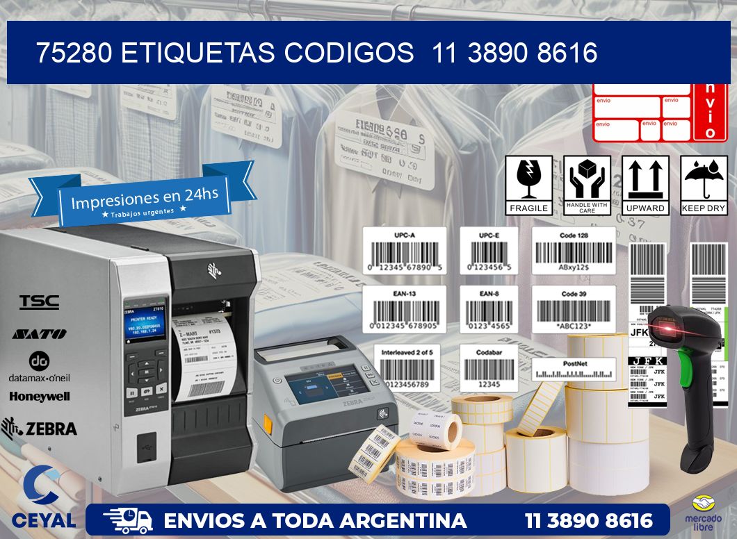75280 ETIQUETAS CODIGOS  11 3890 8616