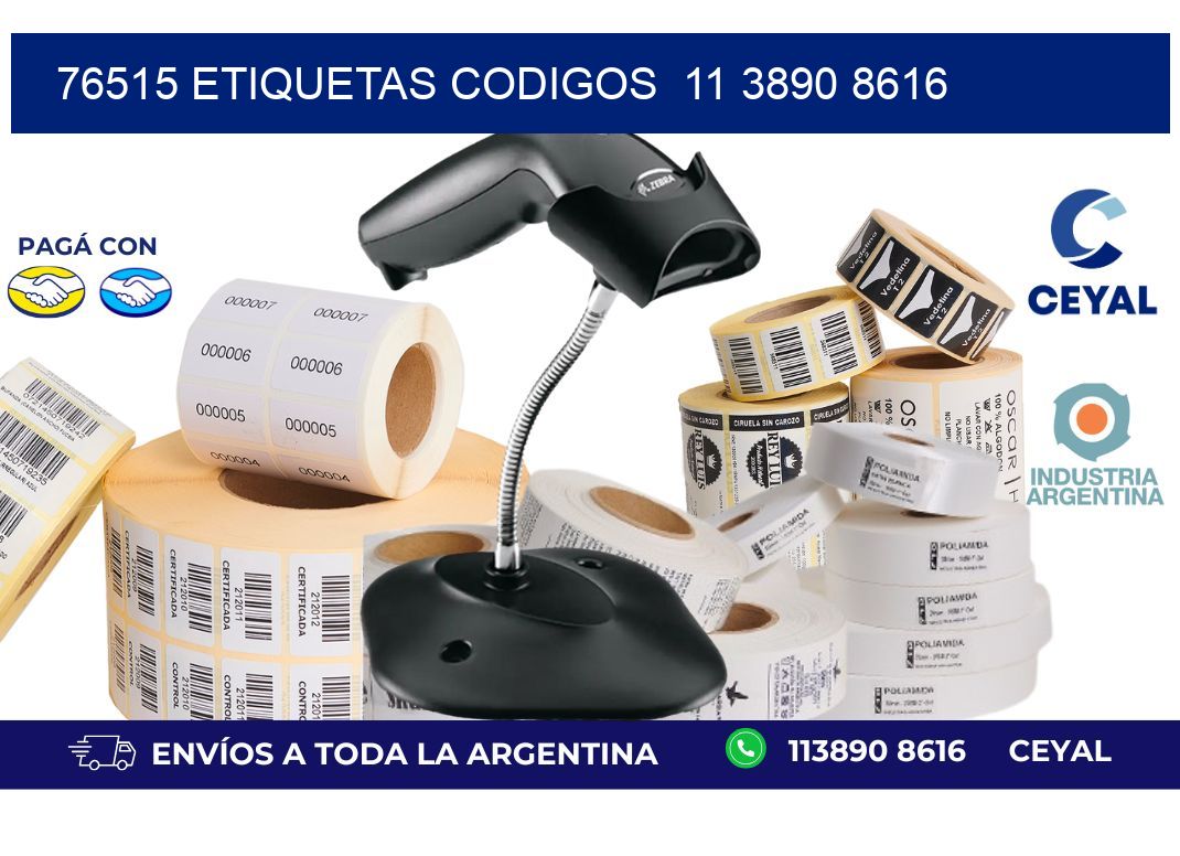 76515 ETIQUETAS CODIGOS  11 3890 8616