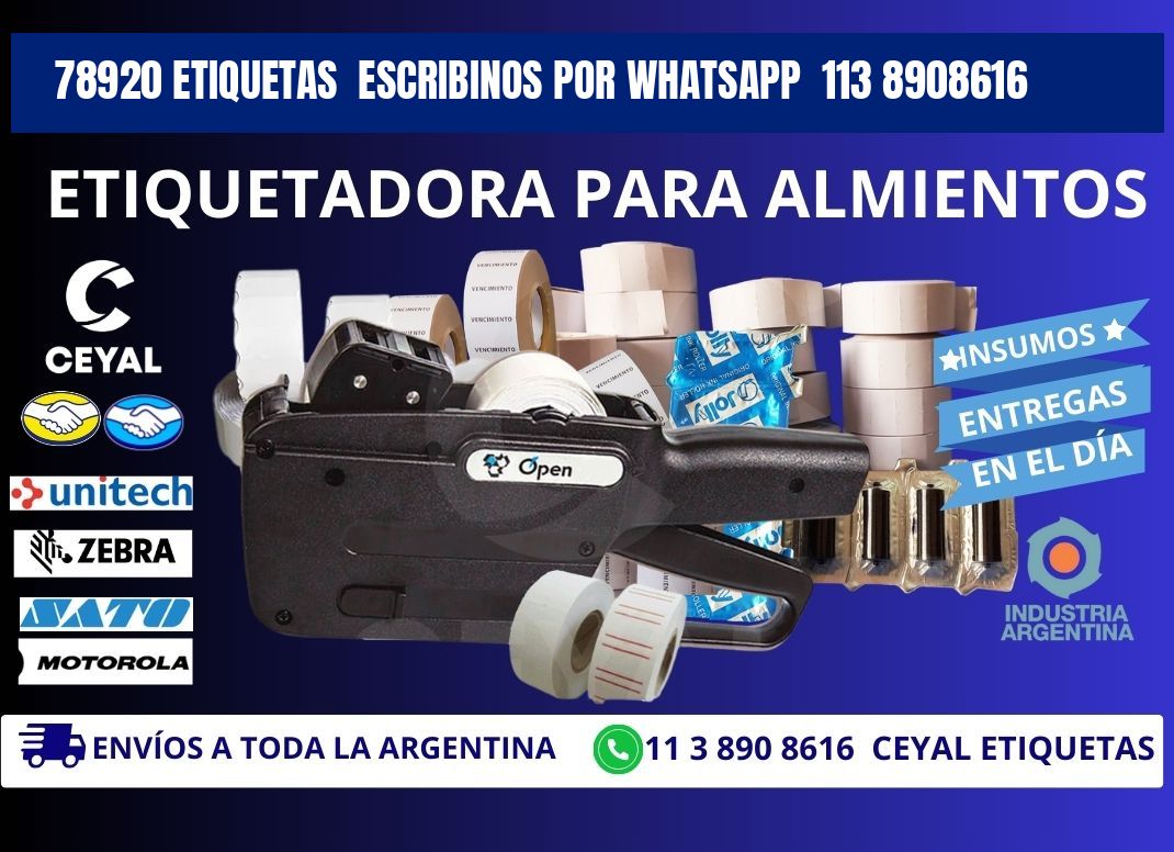 78920 ETIQUETAS  ESCRIBINOS POR WHATSAPP  113 8908616