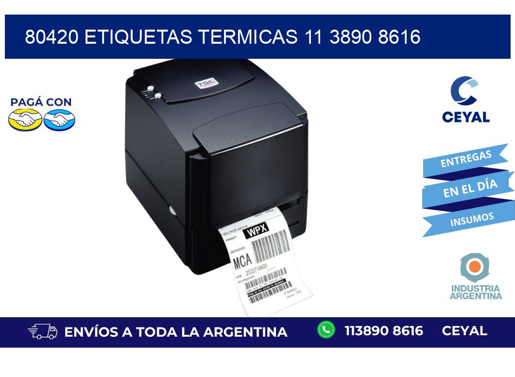 80420 ETIQUETAS TERMICAS 11 3890 8616