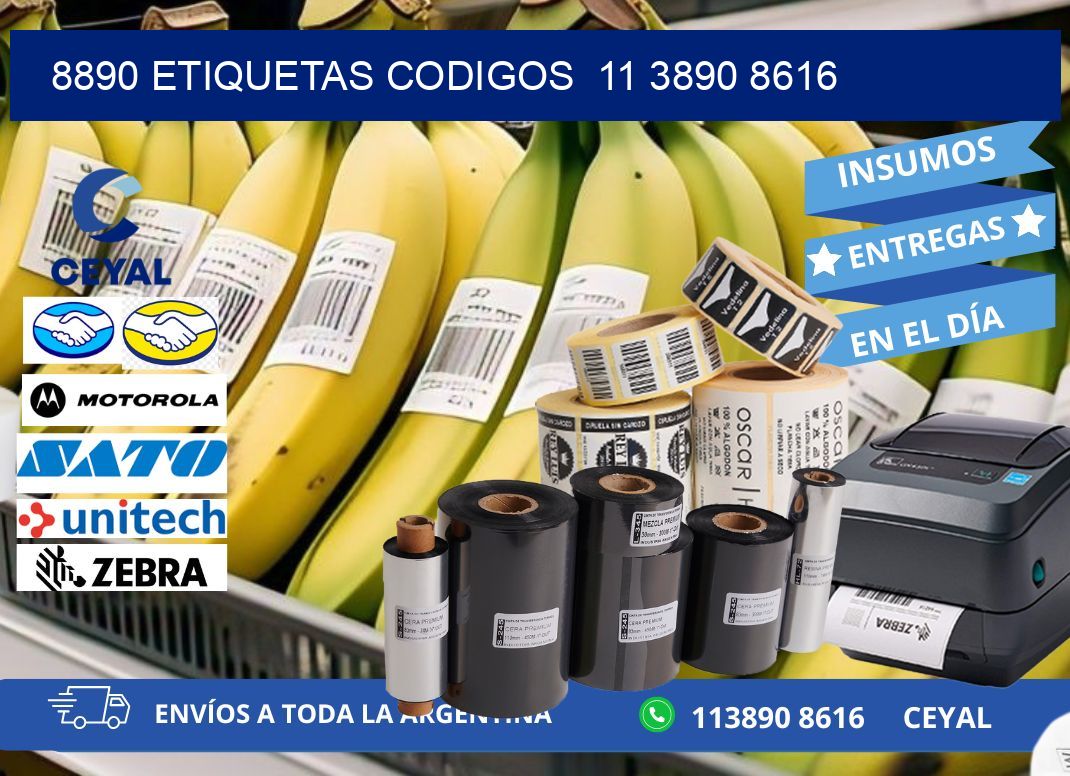 8890 ETIQUETAS CODIGOS  11 3890 8616
