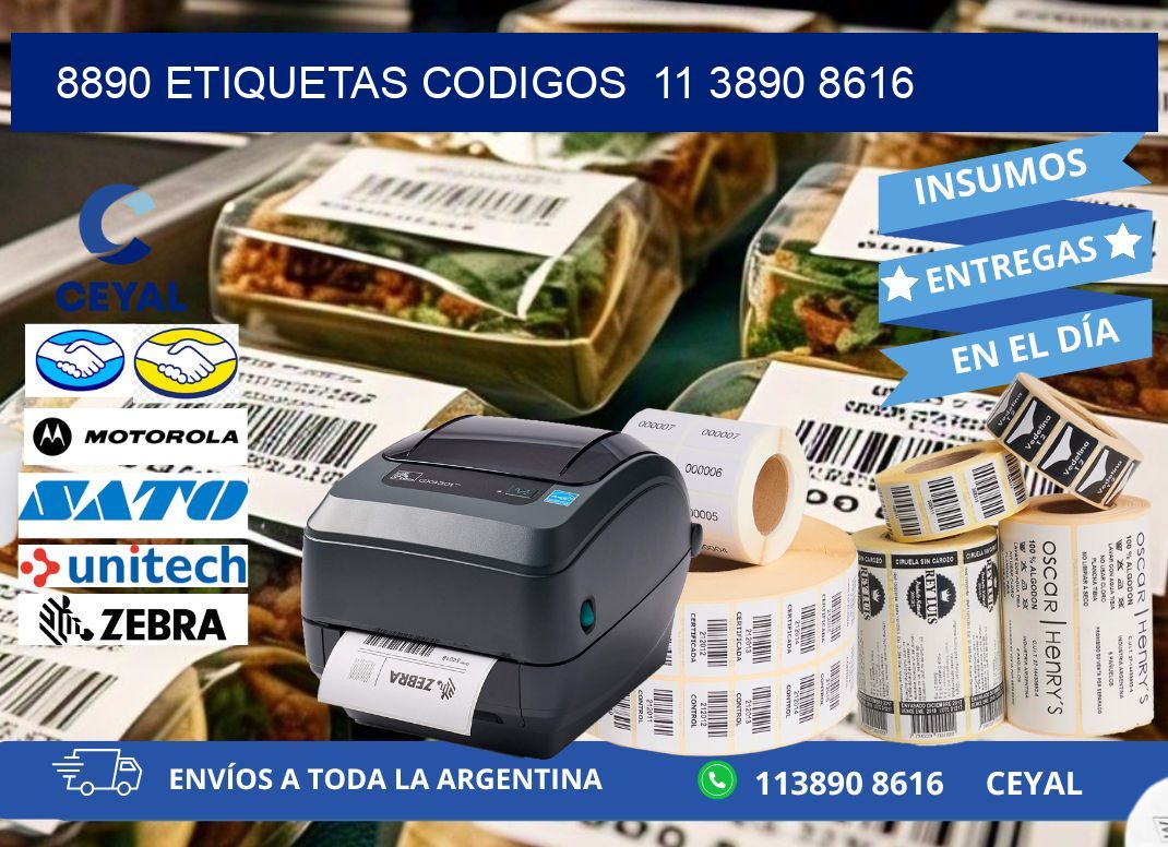 8890 ETIQUETAS CODIGOS  11 3890 8616