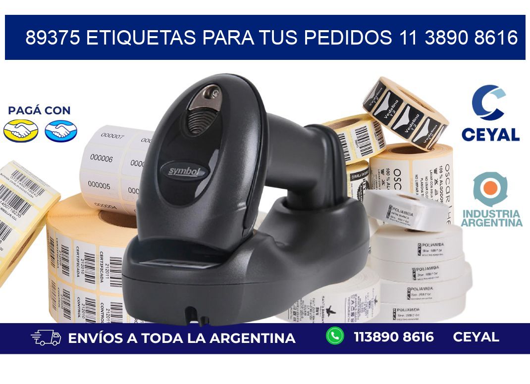 89375 ETIQUETAS PARA TUS PEDIDOS 11 3890 8616