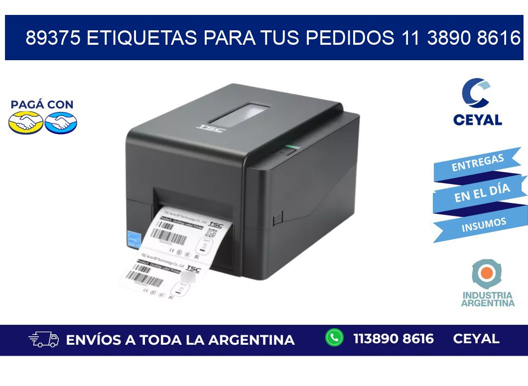 89375 ETIQUETAS PARA TUS PEDIDOS 11 3890 8616