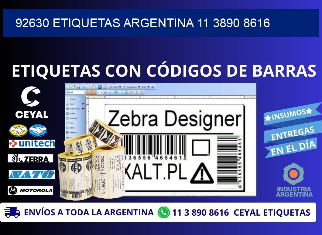 92630 ETIQUETAS ARGENTINA 11 3890 8616