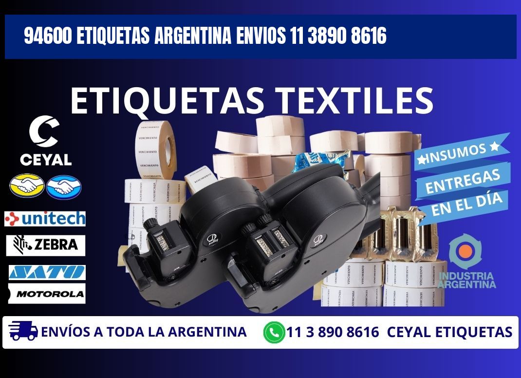 94600 ETIQUETAS ARGENTINA ENVIOS 11 3890 8616