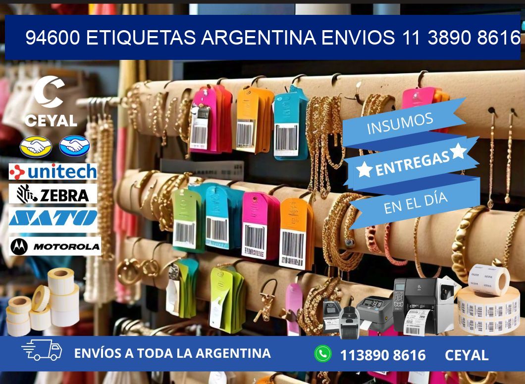 94600 ETIQUETAS ARGENTINA ENVIOS 11 3890 8616