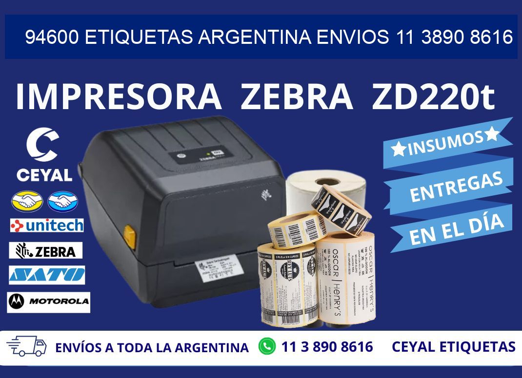 94600 ETIQUETAS ARGENTINA ENVIOS 11 3890 8616