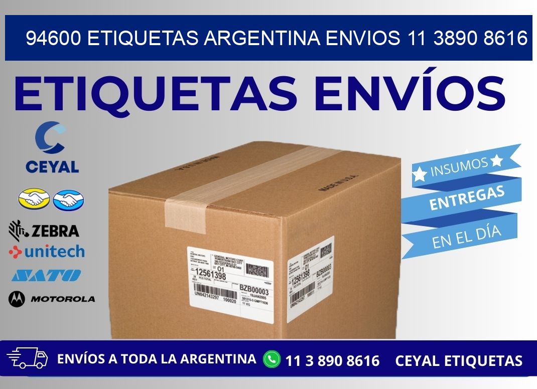 94600 ETIQUETAS ARGENTINA ENVIOS 11 3890 8616
