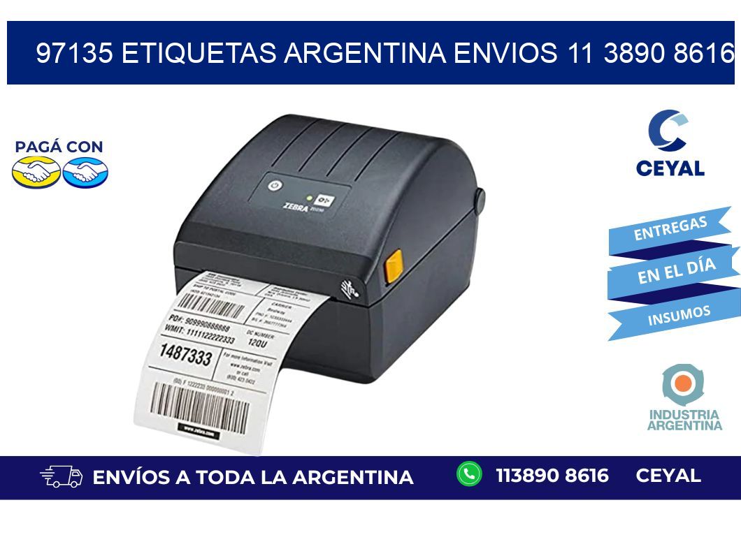 97135 ETIQUETAS ARGENTINA ENVIOS 11 3890 8616