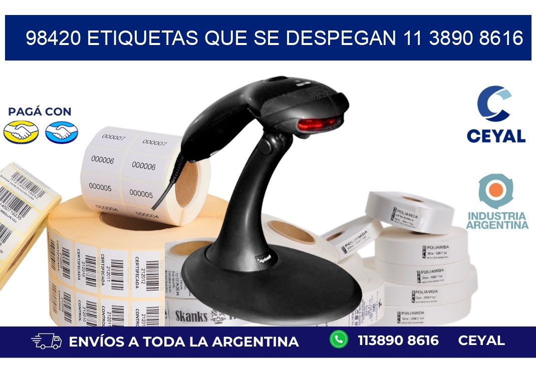 98420 ETIQUETAS QUE SE DESPEGAN 11 3890 8616