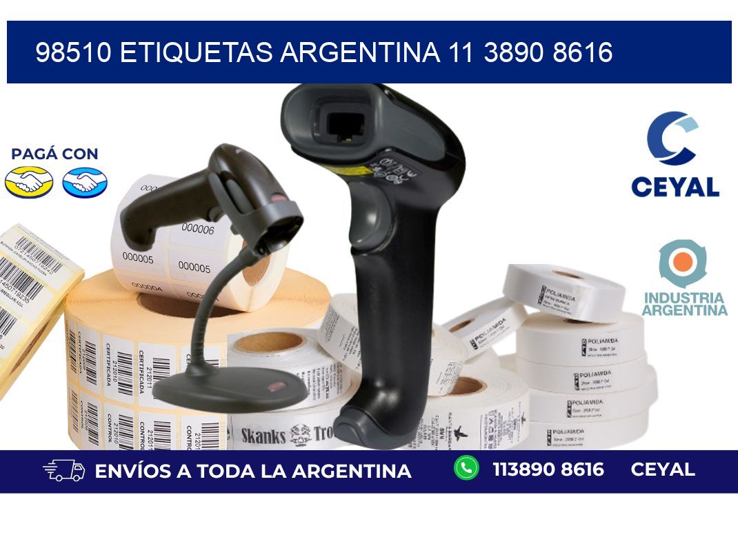 98510 ETIQUETAS ARGENTINA 11 3890 8616