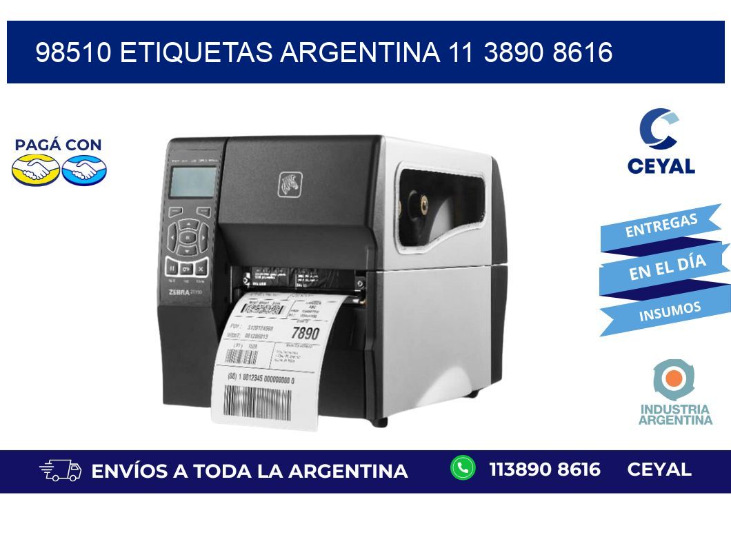 98510 ETIQUETAS ARGENTINA 11 3890 8616