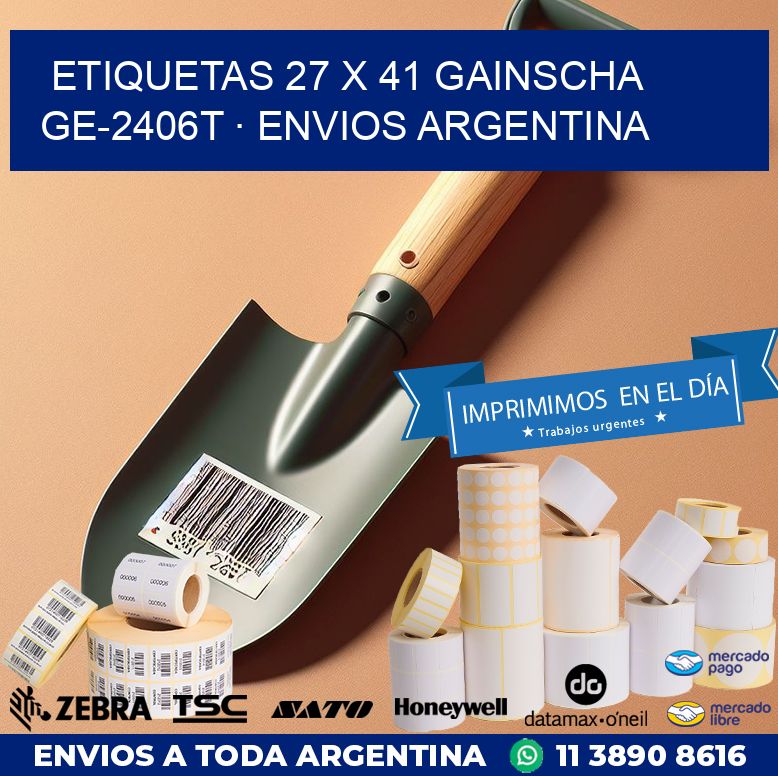ETIQUETAS 27 x 41 GAINSCHA GE-2406T · ENVIOS ARGENTINA