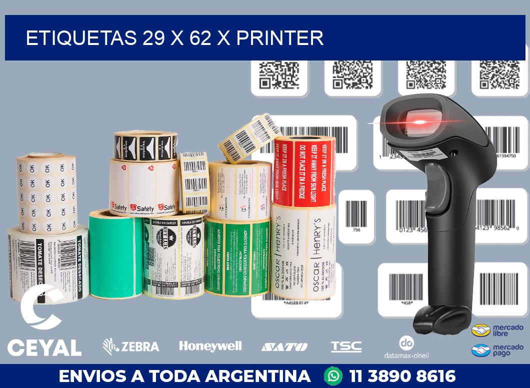 ETIQUETAS 29 x 62 X PRINTER