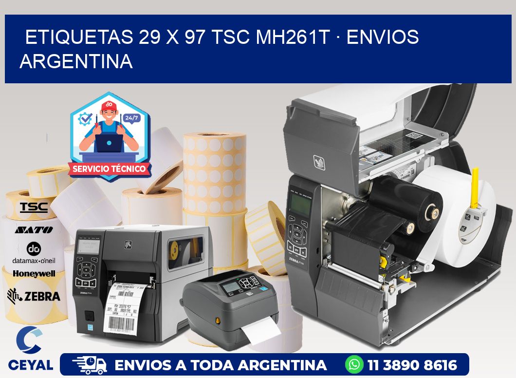 ETIQUETAS 29 x 97 TSC MH261T · ENVIOS ARGENTINA