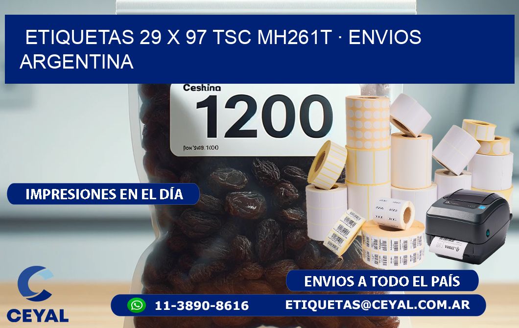 ETIQUETAS 29 x 97 TSC MH261T · ENVIOS ARGENTINA