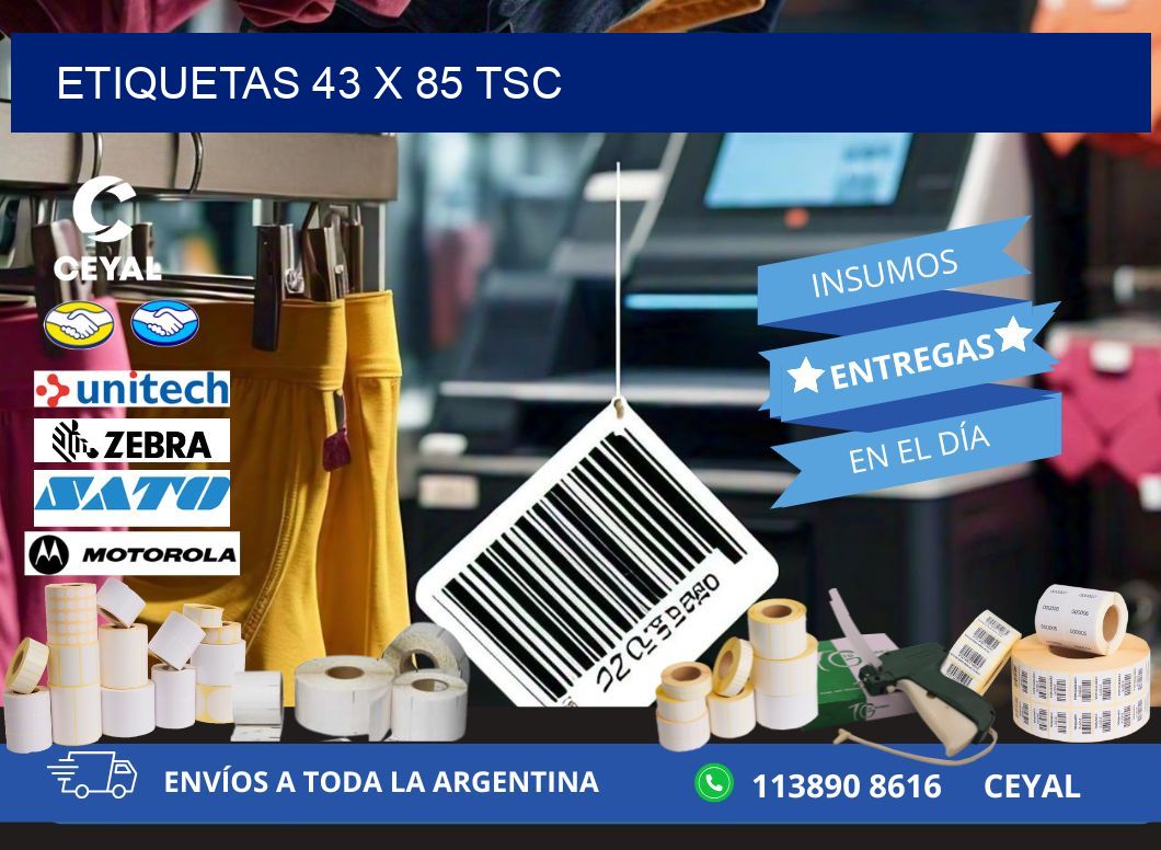 ETIQUETAS 43 x 85 TSC