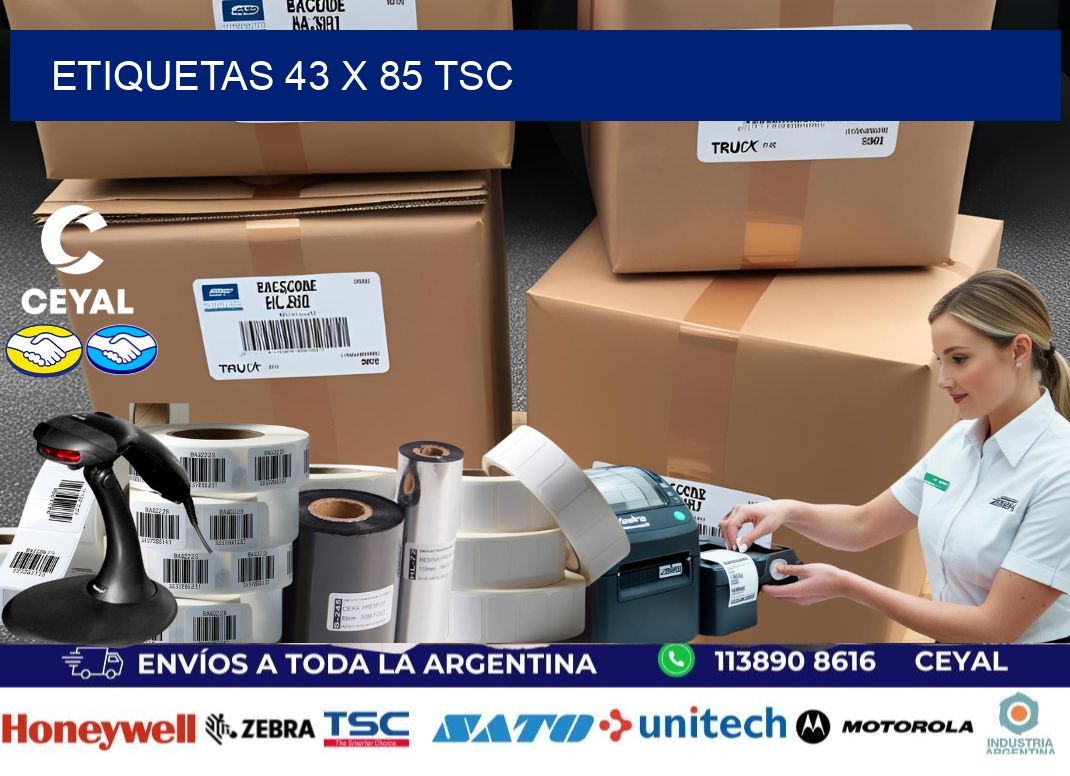 ETIQUETAS 43 x 85 TSC